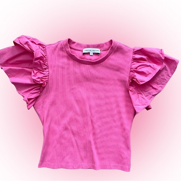 Pink Ruffled Women’s Top - Picture 1 of 4